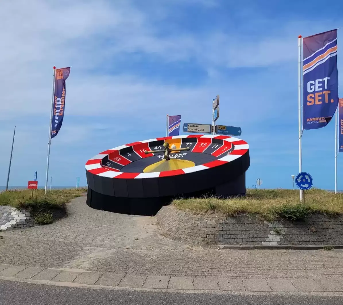 Grote roulette tafel op Zandvoort circuit