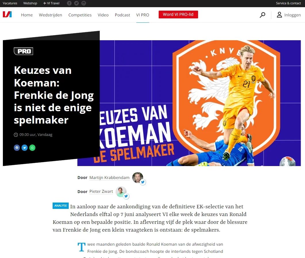 afbeelding van een artikel van voetbal international