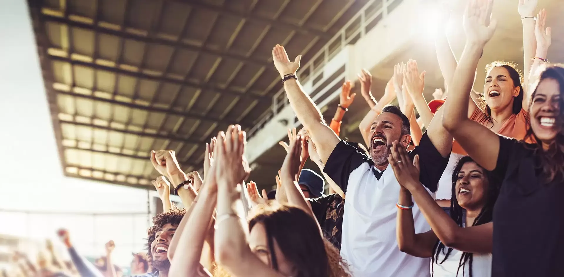 Juichende mensen