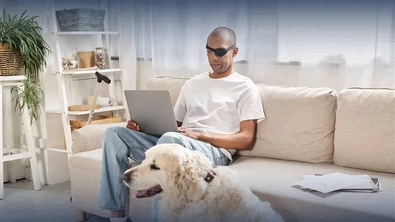 Afbeelding van man die niet digitaal toegankelijk is