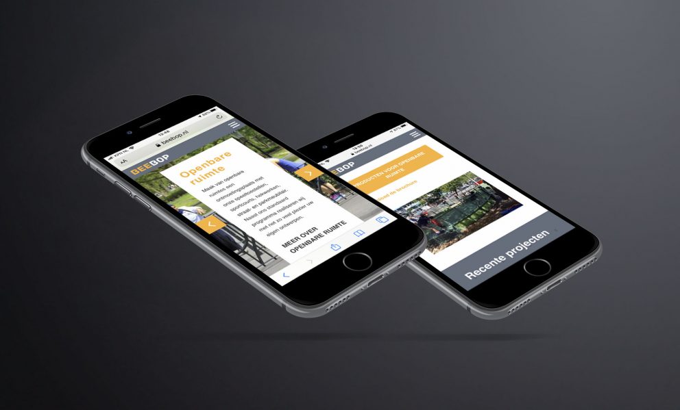 BeeBop website openbare ruimte mobiel