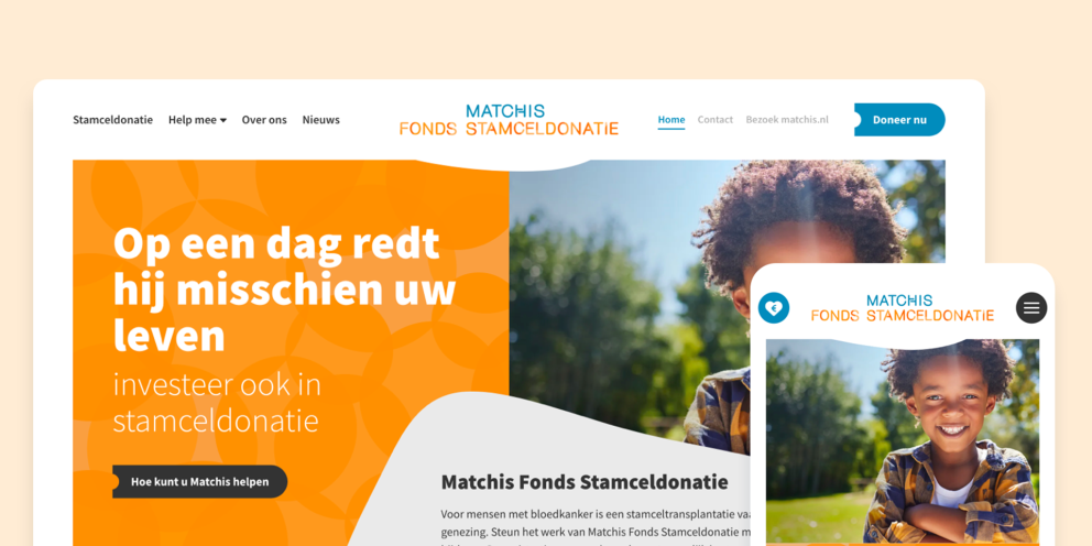 Website voor Fonds Stamceldonatie