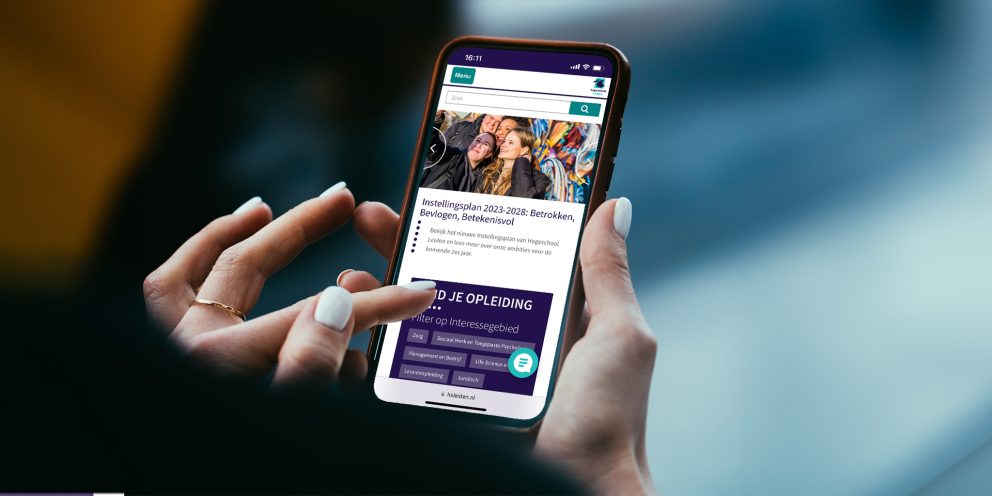Concept en visual design website Hogeschool Leiden